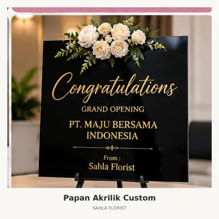 Papan Bunga Akrilik Ambarrukmo